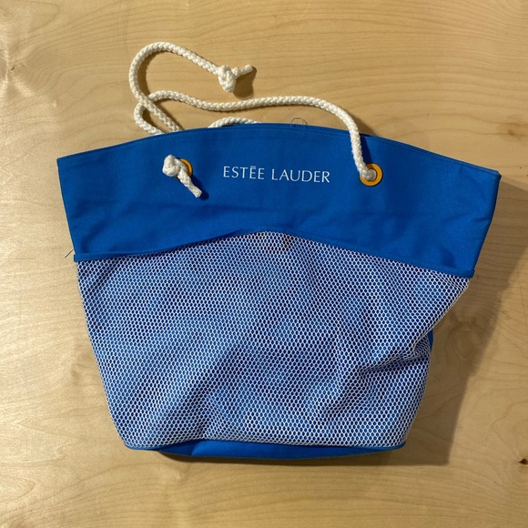 Estee Lauder Handbags - Estée Lauder Blue Mesh Tote Bag (OX)